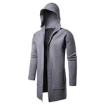 New Sweater Men Solid Pullovers Casual Hooded Sweater Autumn Winter Warm Femme Men Clothes Slim Fit Jump