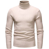 Winter High Neck Thick Warm Sweater Men Turtleneck Brand Mens Sweaters Slim Fit Pullover Men Knitwear Male Double Collar