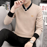 2019 long sleeve men's sweater winter upper garment slim fit cover Korean version thickened trend warm bottoming shirt