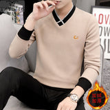 2019 long sleeve men's sweater winter upper garment slim fit cover Korean version thickened trend warm bottoming shirt