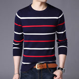 AIRGRACIAS 2019 New Sweater Men Fashion Brand Pullover Striped Slim Fit Knitred Woolen Autumn Casual Men Clothes pull hombre