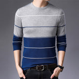 AIRGRACIAS 2019 New Sweater Men Fashion Brand Pullover Striped Slim Fit Knitred Woolen Autumn Casual Men Clothes pull hombre