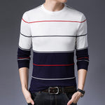 AIRGRACIAS 2019 New Sweater Men Fashion Brand Pullover Striped Slim Fit Knitred Woolen Autumn Casual Men Clothes pull hombre