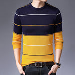 AIRGRACIAS 2019 New Sweater Men Fashion Brand Pullover Striped Slim Fit Knitred Woolen Autumn Casual Men Clothes pull hombre