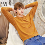 SEMIR New Brand Wool Sweater Men 2019 Autumn Fashion Long Sleeve Knitted Pullover Men Cashmere Sweater High Quality Clothes