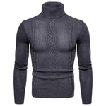 Hot 2019 fashion autumn winter warmth turtleneck men's high lapel pullover bottoming shirt  jacquard knitted sweater men XY019